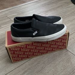 Vans Classic Slip On Perf Leather Black