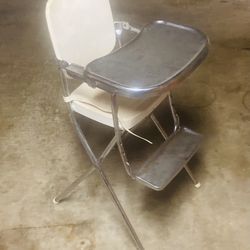 Antique Kids Stainless Steel High Chair