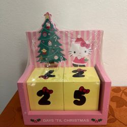 Hello Kitty Christmas Countdown Wood Block Calendar