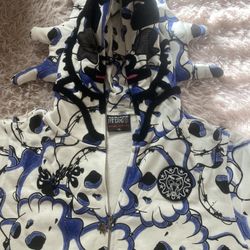 The Glorious GloGANG GLO skull zipup hoodie