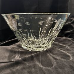 Vintage Princess House Lead Crystal Salad Bowl