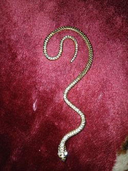Gold snake ear jewelry