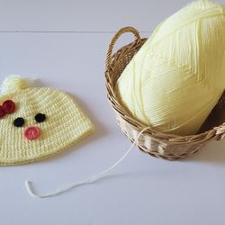 Crochet Baby Hat, Baby Girl, handmade 6-12 month. 