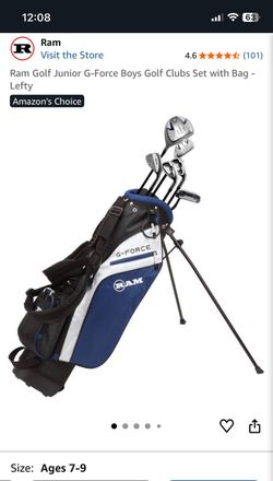 Ram Golf Junior G-Force Boys Golf Club Set with Bag