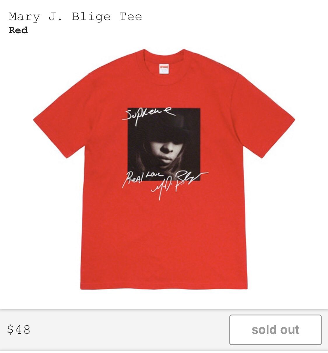 supreme mary j シュプリーム supreme Mary J tee White Supreme Mary