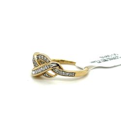 10kt Gold Open Swirls Diamond Ring .25ctw 2.70grams Size 7 165041 9
