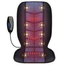 CILI Massage Chair Pad - Heated Back Massager Seat Cushion (10 Motors)