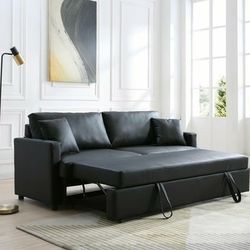 Rebecca Black Sofa with Pull-Out Bed

