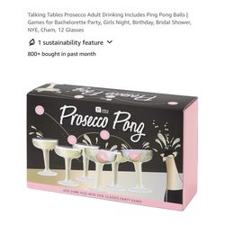 Brand new Talking Tables Includes Ping Pong Balls | Games for Bachelorette Party, Girls Night, Birthday, Bridal Shower, NYE, Cham, 12 Glasses 