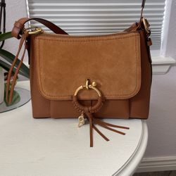  Authentic See By Chloé Joan leather Shoulder crossbody bag Caramello brown