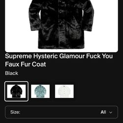 Supreme Hysteric Glamour Faux For Coat 