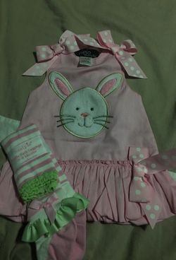 Infant mud pie dress with matching sock leggings