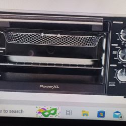 Power XL Air Fryer Grill 8 N 1 Roast, Bake, Rotisserie, Electric Indoor Grill …never Used..came From A Open Box.. Never Used Retails At 229 Plus T