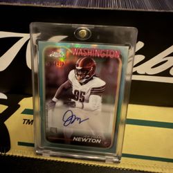 Zer’zhan Newton Topps Chrome Rookie Numbered Autograph 106/199