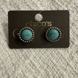Chico's Turquoise Earrings (Never Worn)