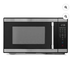 Hamilton Beach 1.1 cu ft Countertop Microwave Oven, Black and Stainless Steel