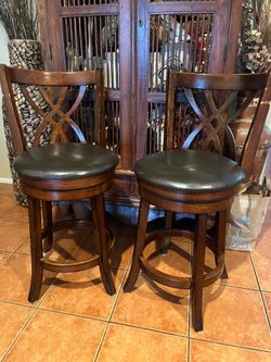 Two countertop high chairs