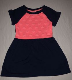 Toddler Cotton navy blue with Hot pink heart’s size 2T