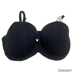 Sz 36DDD Ambrielle Black Plunge Push Up Convertible Strap Bra New