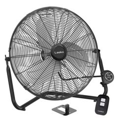 Lasko 20” High Velocity Commercial Floor Or Wall Mount Fan With Remote Control , Black Color 