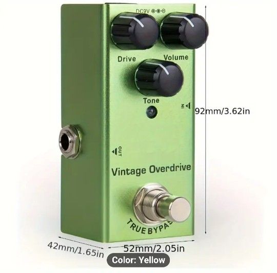 Overdrive effects pedal for electric guitar and bass