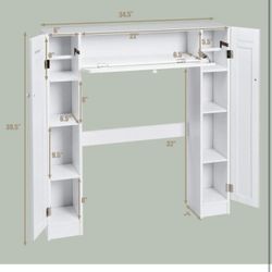 Wooden Over The Toilet Storage Cabinet