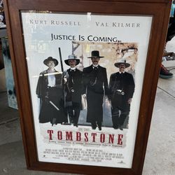 Tombstone Movie Poster Framed