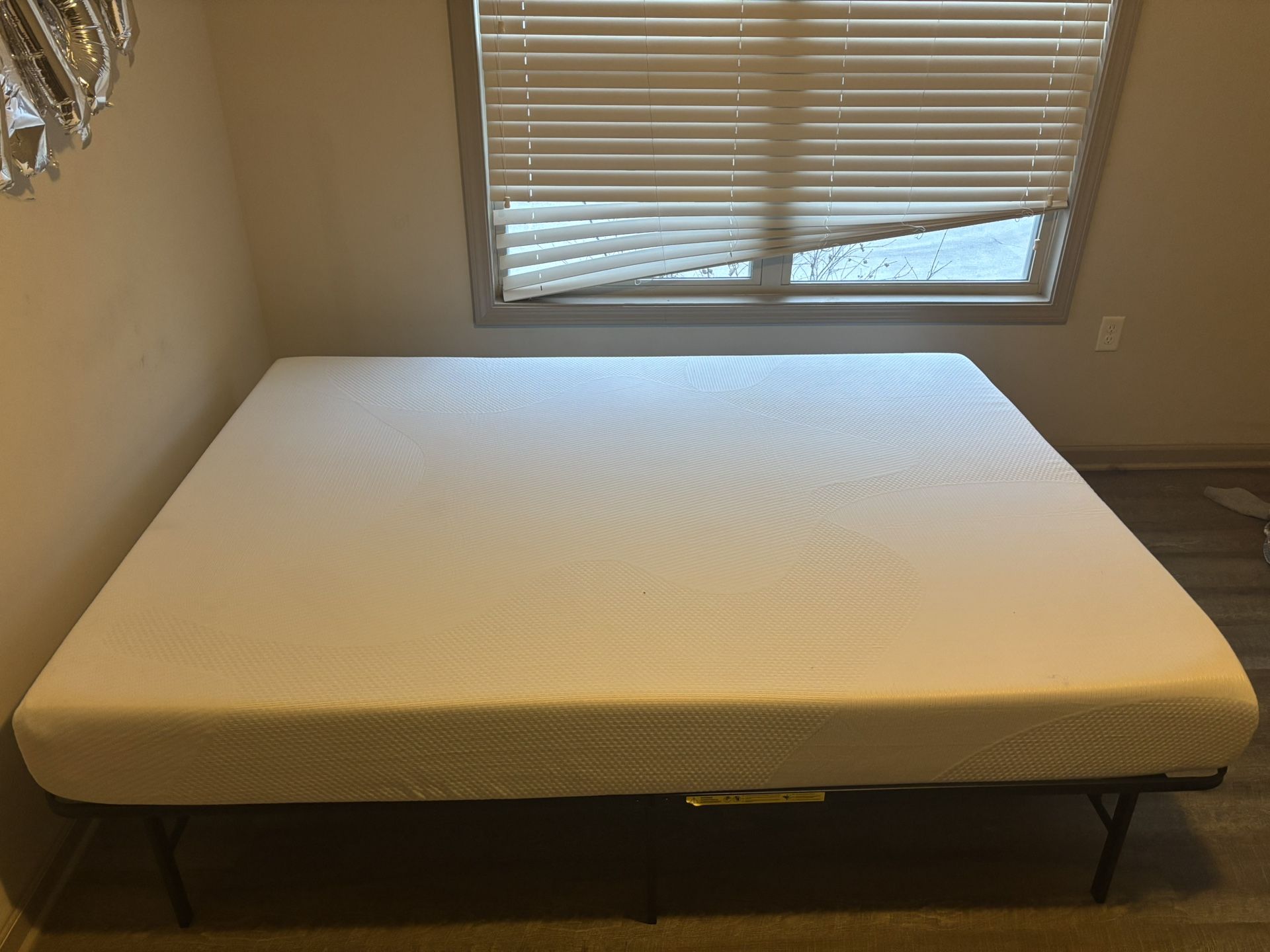 queen bed frame and mattress