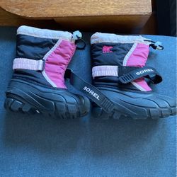 girls sorel snow boots sz 11