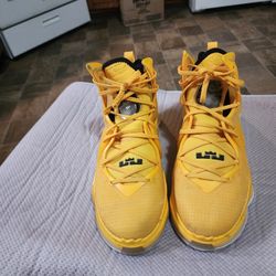Nike Lebrons 19 Horror Hat Men's Universal Gold And Black Sneakers Size 10 Excellent Condition Just Need Wiping Down