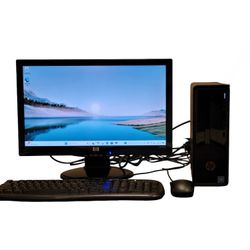 HP Slim Desktop 290-p0xxx with Monitor, Keyboard and Mouse Wi-Fi  and Bluetooth 500GB Hard Driver  8.00 GB RAM