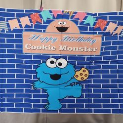 Cookie Monster Backdrop Cookie Monster Decorations