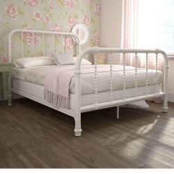Jenny Lind kids White Metal Bed Frame- Full