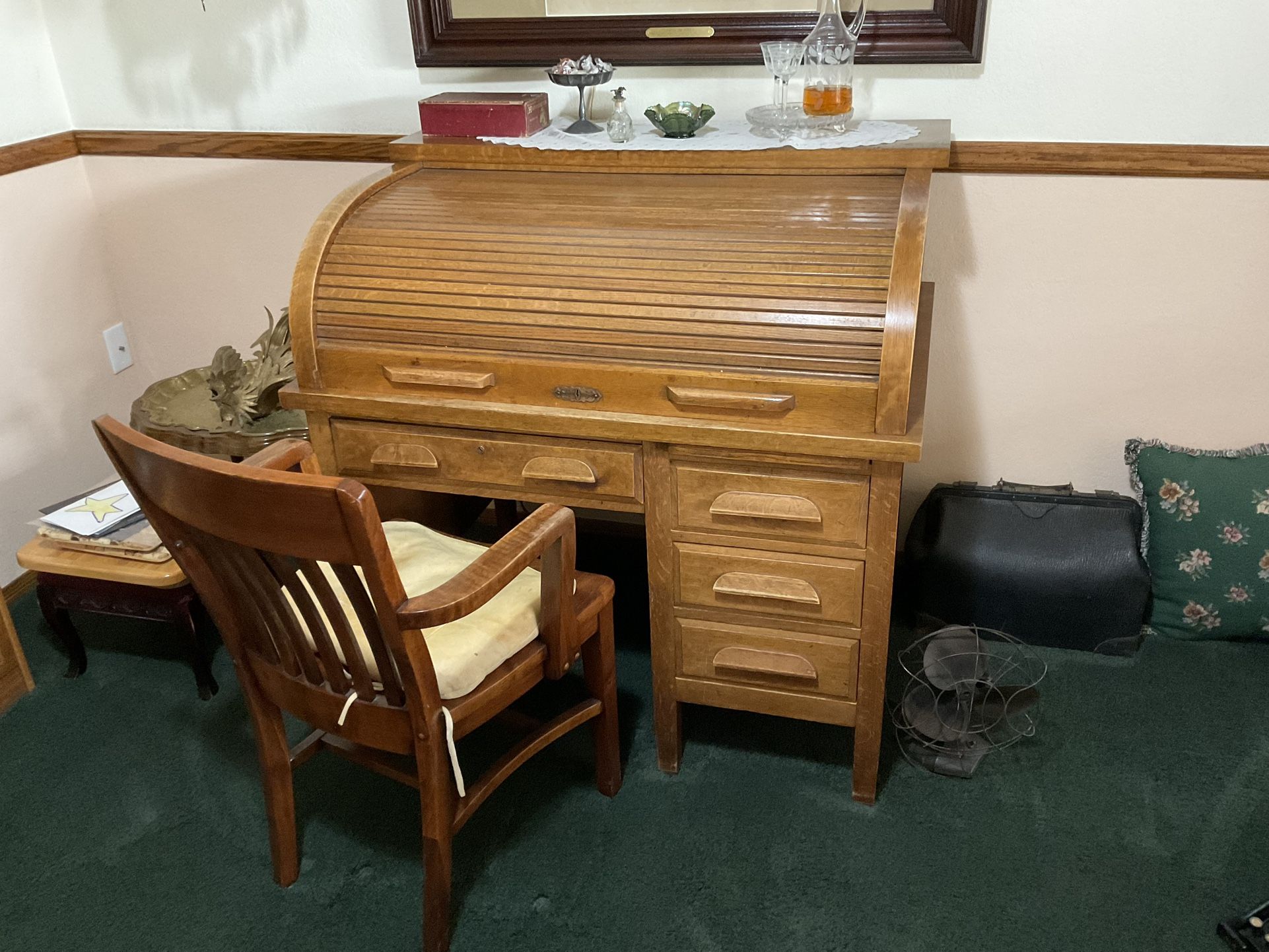 Antique Roll Top Desk