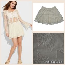 Lace Ivory Mini Skirt