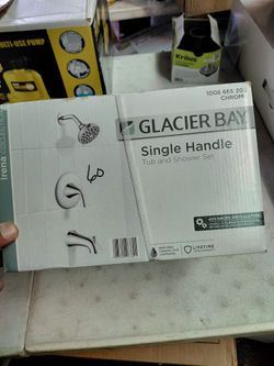 Glacier bay bathtub and shower faucet set with valve in chrome