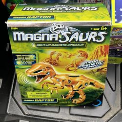 MAGNA-SAURS Raptor Light-up & Sound Magnetic Dinosaur 2006 MEGA building set