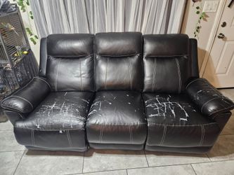 Free Black recliner couch