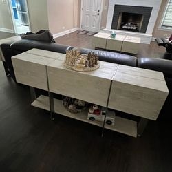 3 Piece - White Table Set 