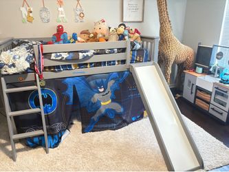 Kids Loft Bed with Slide – Excellent Condition!