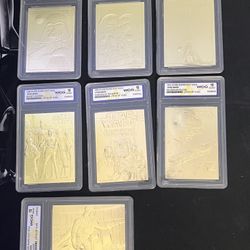 1996 Score Board 23kt Gold Star Wars Limited Edition Trading Cards Set Of 7