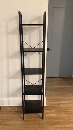Black Metal 5-Tier Ladder Shelf