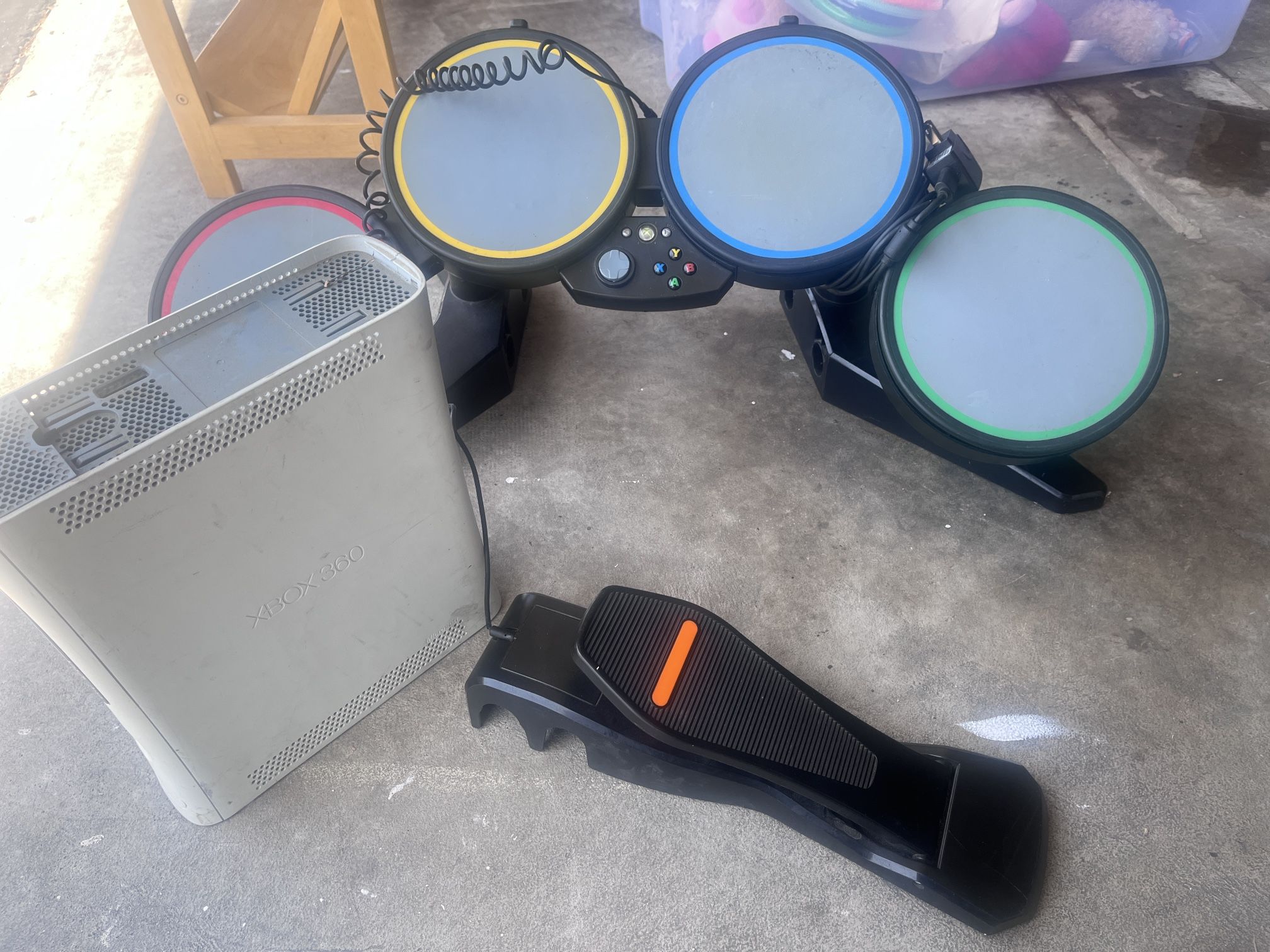XBox 360 Console And Rock Drum Set