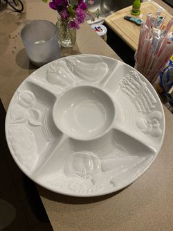 Large Porcelain Chip ‘n Dip Platter