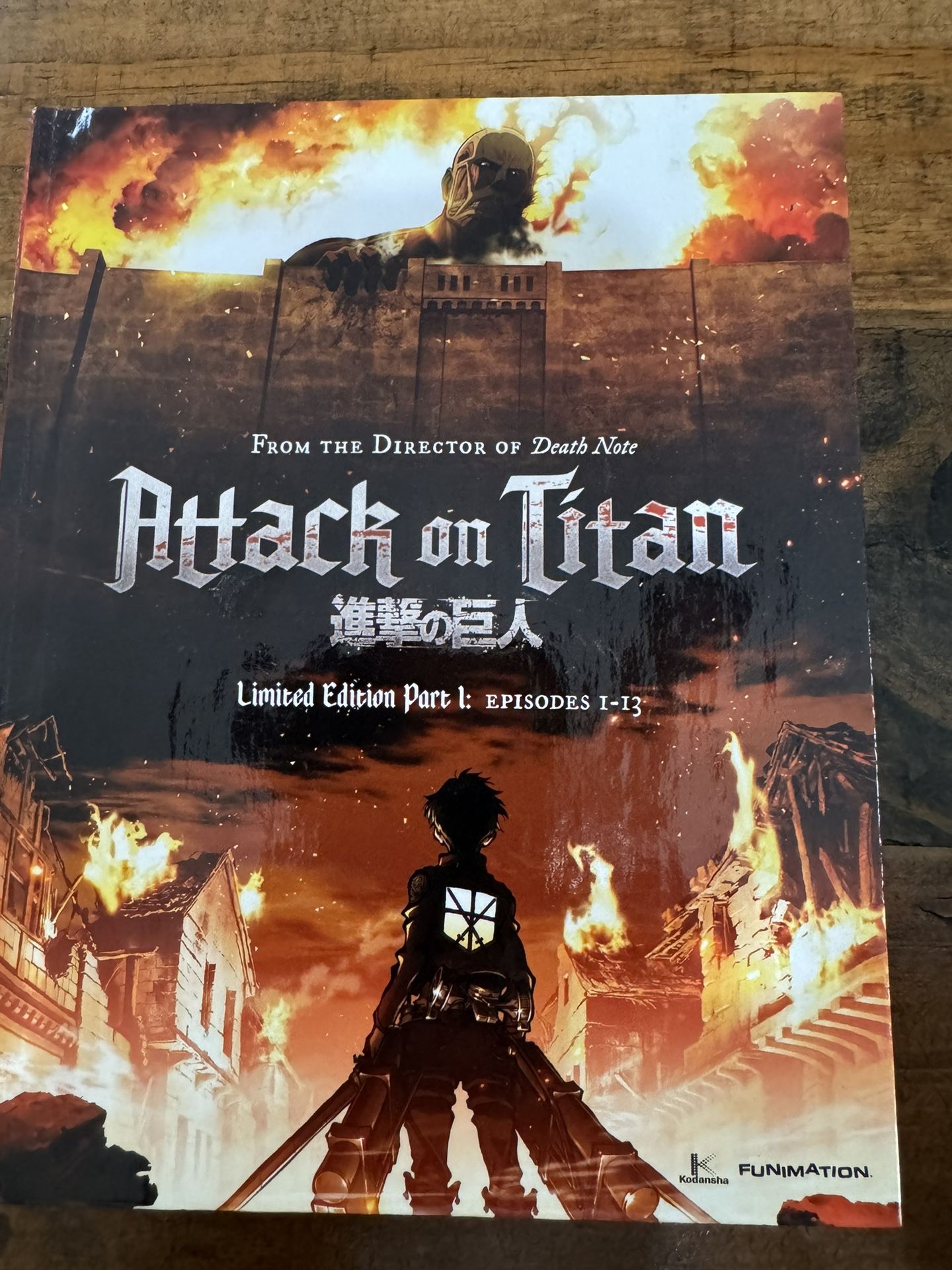 Attack On Titan Limited Edition Part 1: Episode 1-13 Blue Ray And Dvd Set Funimation