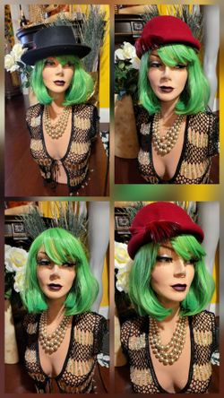 Green Synthetic Wig