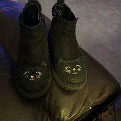 Toddler Sparkle Kitty Boots Size 9