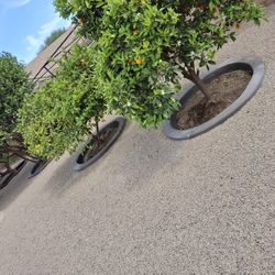 Gravel and concrete