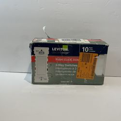 Leviton E5601-MW Decora Edge 15 Amp Single Pole Rocker Switch, 10-Pack, White