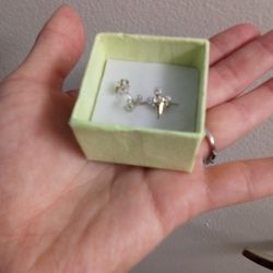 Stamped 3 Times! Absolutely Stunning Sword Stamped 925 Backs And Stamped Sword Real Diamonds 